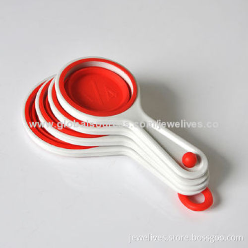 Silicone measuring cups, 4pcs, 100% food grade collapsible